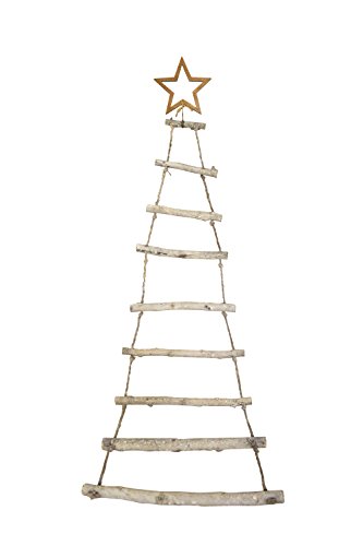 Moderner Hänger Tanne aus Holzstäben 112cm Weihnachten Advent Deko Tannenbaum