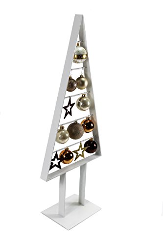 Manschin Laserdesign Tannenbaum Metall Weihnachtsbaum Edel Weiß Hochglanz 98cm