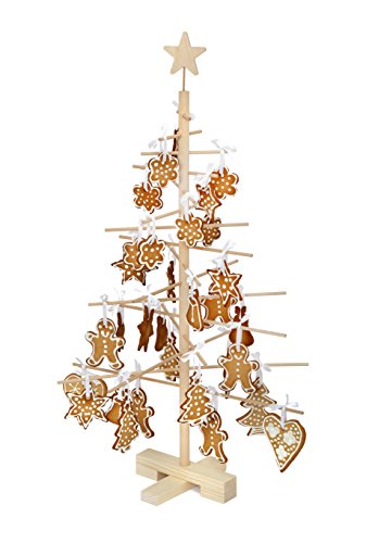 xmas3 S-75 cm Weihnachtsbaum aus Holz, Natural, 48 x 48 x 75 cm