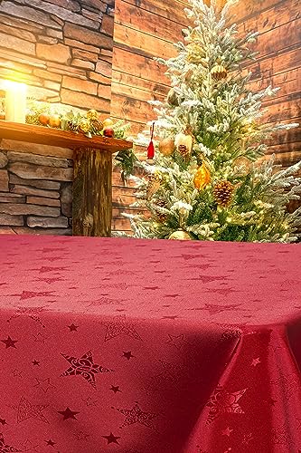 KAMACA Lotus Effekt Tischdecke Magic Stars mit Sternen Motiv - mit FLECKSCHUTZ -...