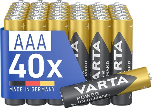 VARTA Batterien AAA, 40 Stück, Power on Demand, Alkaline, 1,5V, Vorratspack in...