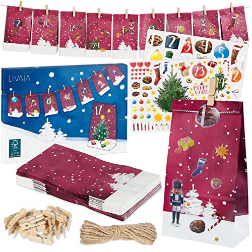 Adventskalender zum Befüllen : Adventskalender 2023 zum Selbstbefüllen mit 24...