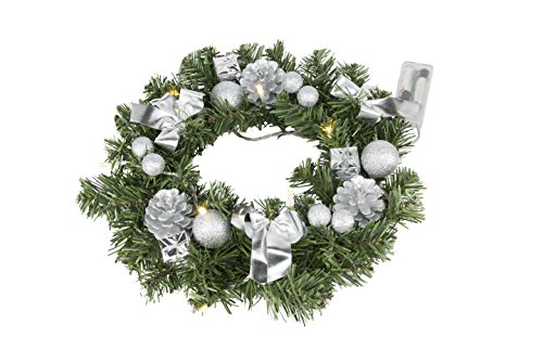 Best Season SA000020, LED-Tannenkranz, circa' 30 cm, Plastik, grün, 30 x 30 x 9 cm