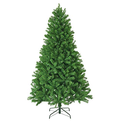 Tannenbaum 120 cm 300 Spitzen Baum Weihnachtsdeko Weihnachtstanne Xmas OZAVO Künstlicher Weihnachtsbaum Nadel PVC Christbaum Grün mit Metallständer