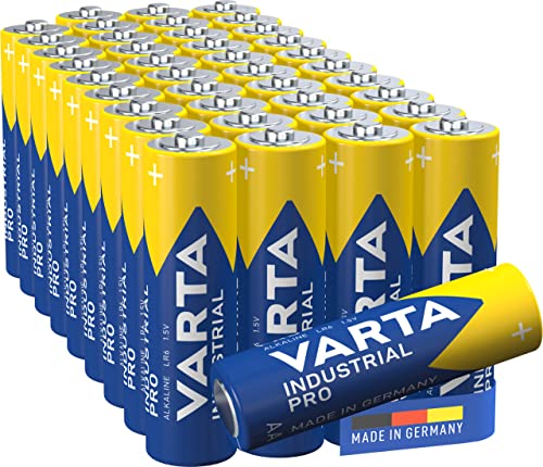 VARTA Industrial Batterie AA Mignon Alkaline Batterien LR6-40er Pack, Made in Germany,...