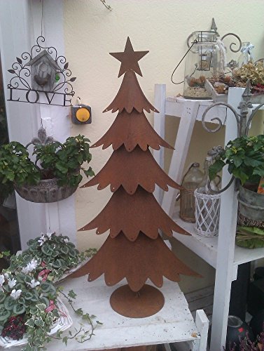 terracotta-toepfe-de Tannenbaum ca. 95 cm aus Metall Edelrost Rost Weihnachten Deko...