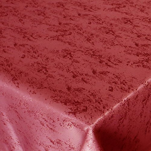 DecoHomeTextil Jacquard Tischdecke Granit Tischdecke Eckig Rot 130 x 160 cm Meliert mit...