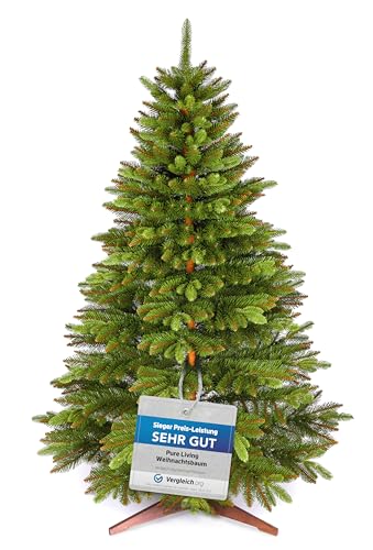 Premium Weihnachtsbaum künstlich 180cm -TESTSIEGER - Naturgetreu, dichte Zweige,...
