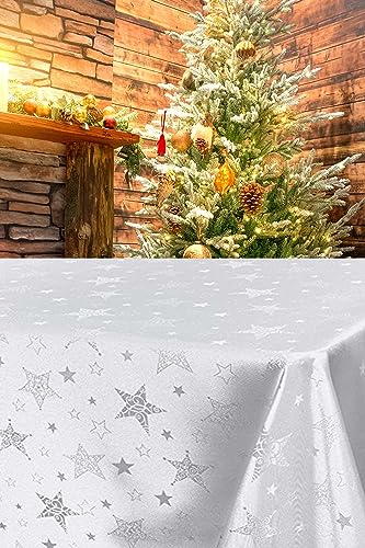 KAMACA Lotus Effekt Tischdecke Magic Stars mit Sternen Motiv - mit FLECKSCHUTZ -...