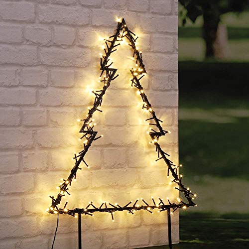 HI LED Gartenstecker Tannenbaum mit 175 warmweißen LEDs Weihnachtsbaum Christbaum...