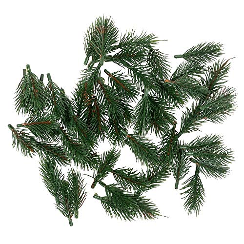 Ideen mit Herz Deko-Tannenzweige | grün | 6,5 cm lang | 55 Stück | künstliche...