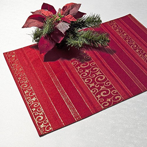 Kamaca 2er Set Tischsets/Platzsets Magic Moments in rot - Größe je 33x48 cm - EIN...